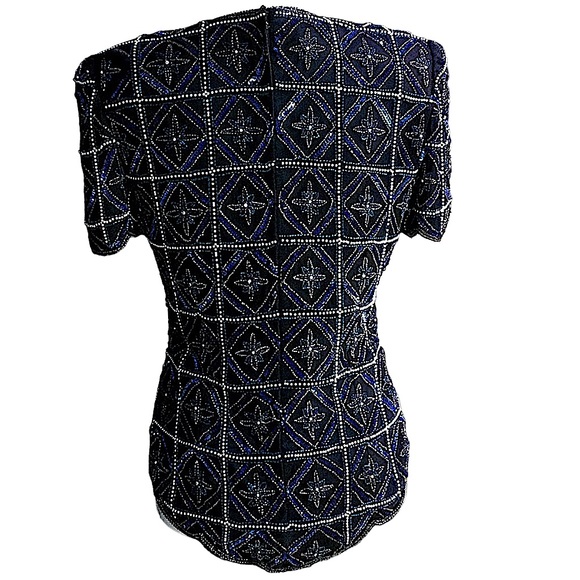 Vintage Stenay Silk Beaded Top. B4 - Picture 2 of 16